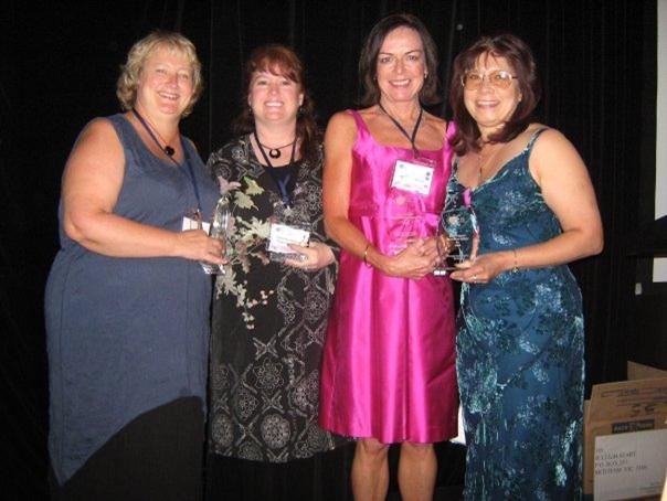 (L-R): Anna Campbell, Sherrilyn Kenyon, Melanie Milburne, Stephanie Laurens